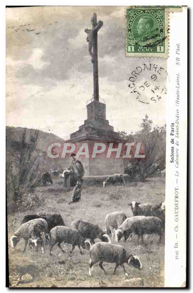 CPA Moutons Salons de Paris Ch Gaudrefroy Le calvaire de Saint Didier Haute6Loire