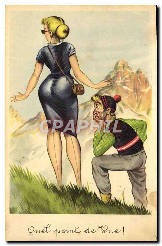 CPA Humour Quel point de vue Alpinisme