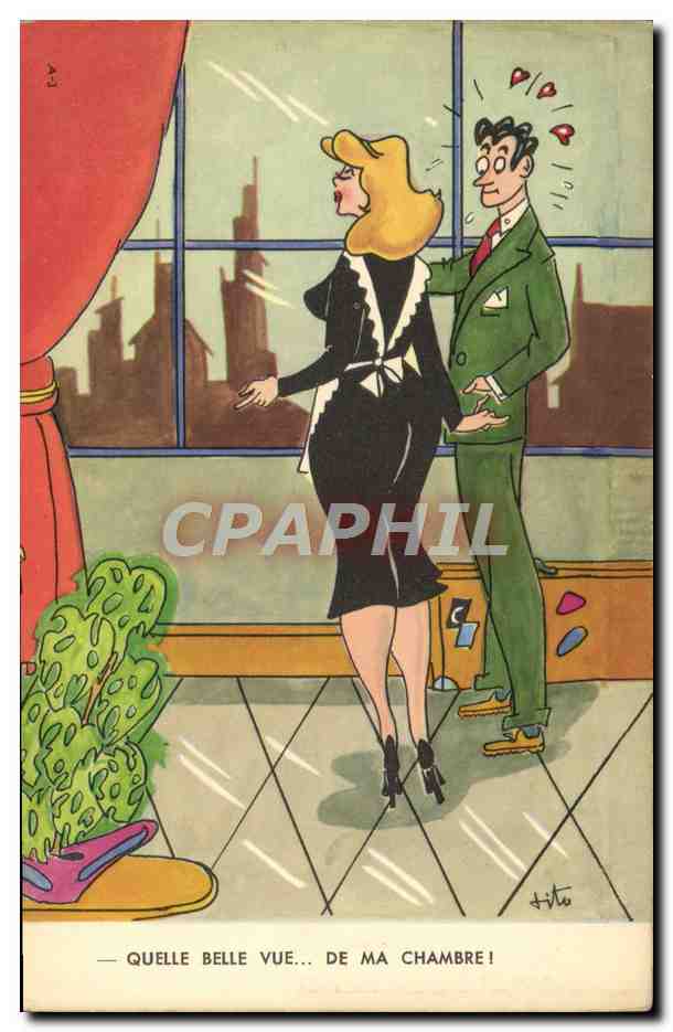 CPA Humour Quelle belle vue