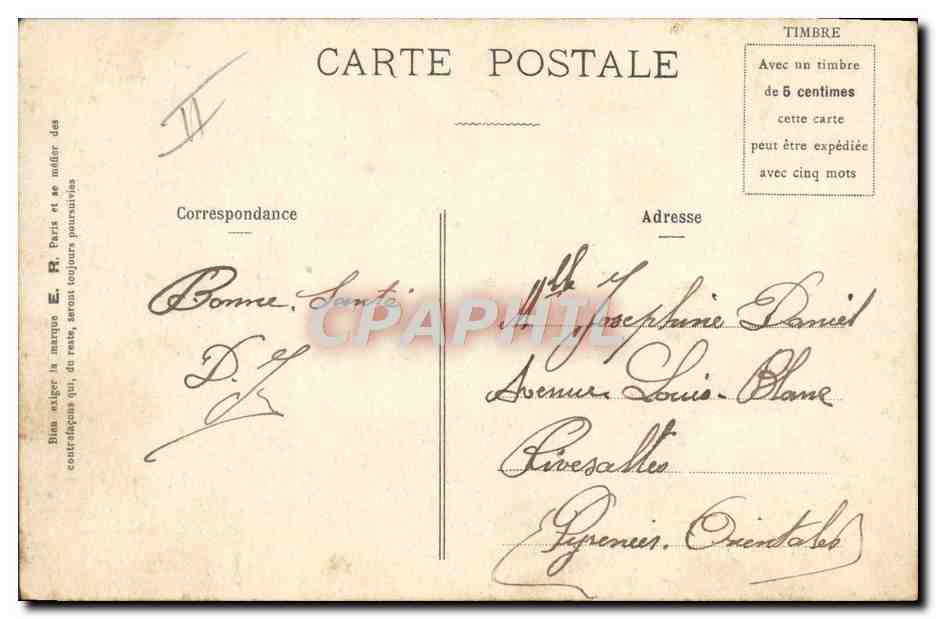 Nos Braves Marins — E.R., Paris, Modèle déposé n° 92 — Reverso