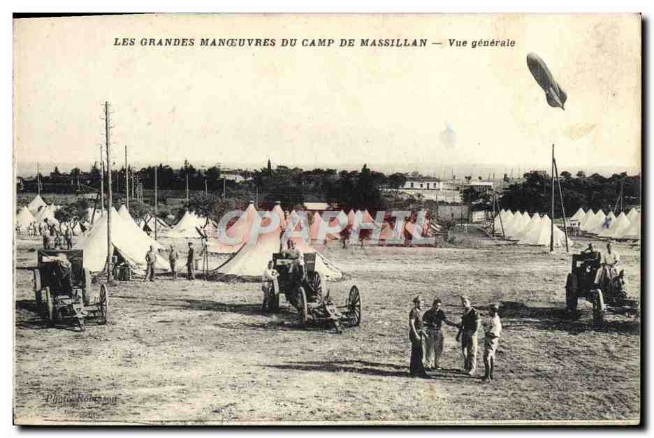 Camp de Massillan — Grandes manœuvres — Vue générale — Photo Robeçon
