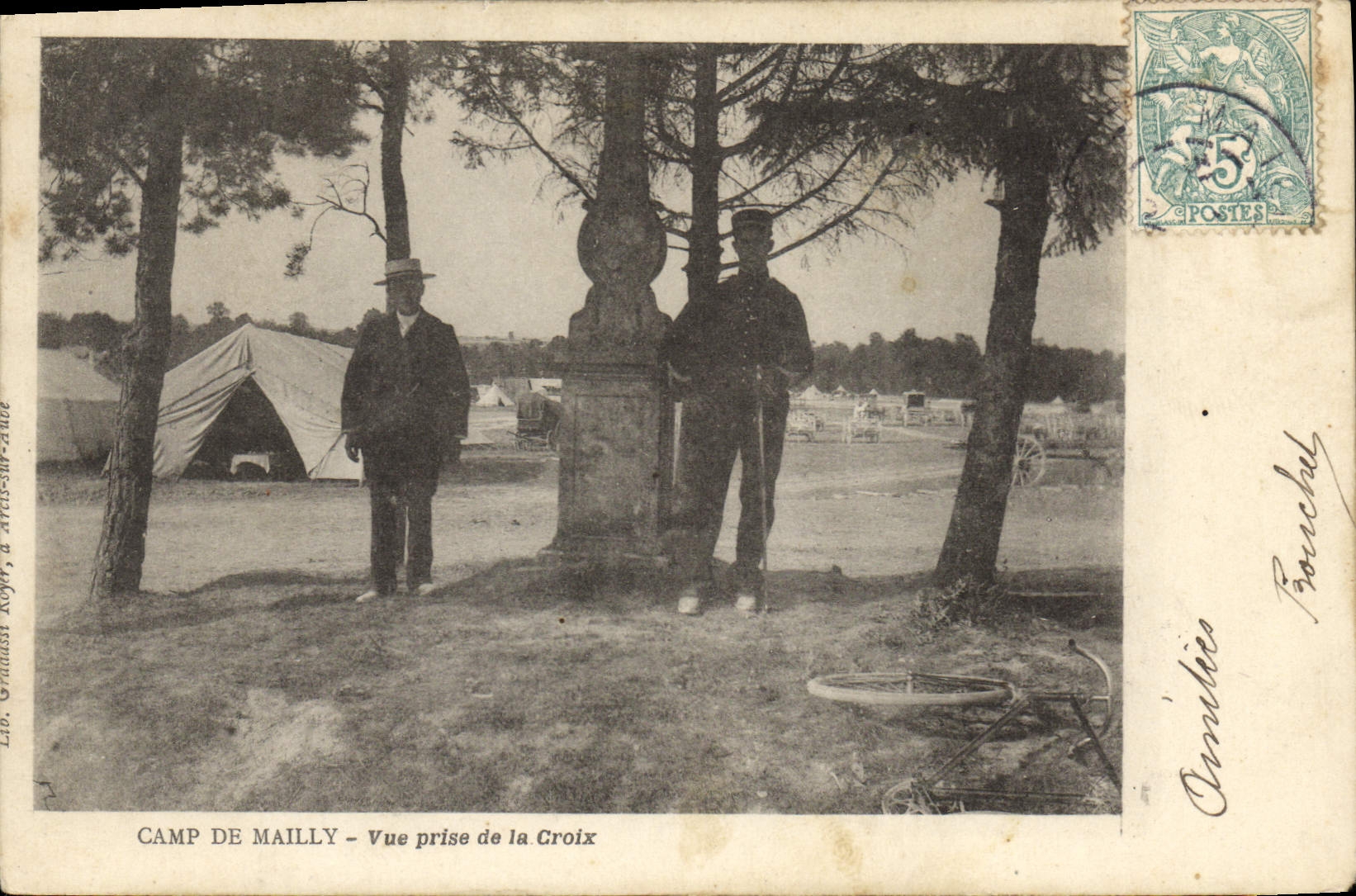 CPA Militaria Camp de Mailly Vue prise de la Croix 
