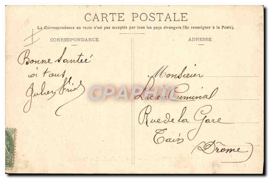 CPA Militaria La Valbonne Vue generale des tentes  — Rückseite