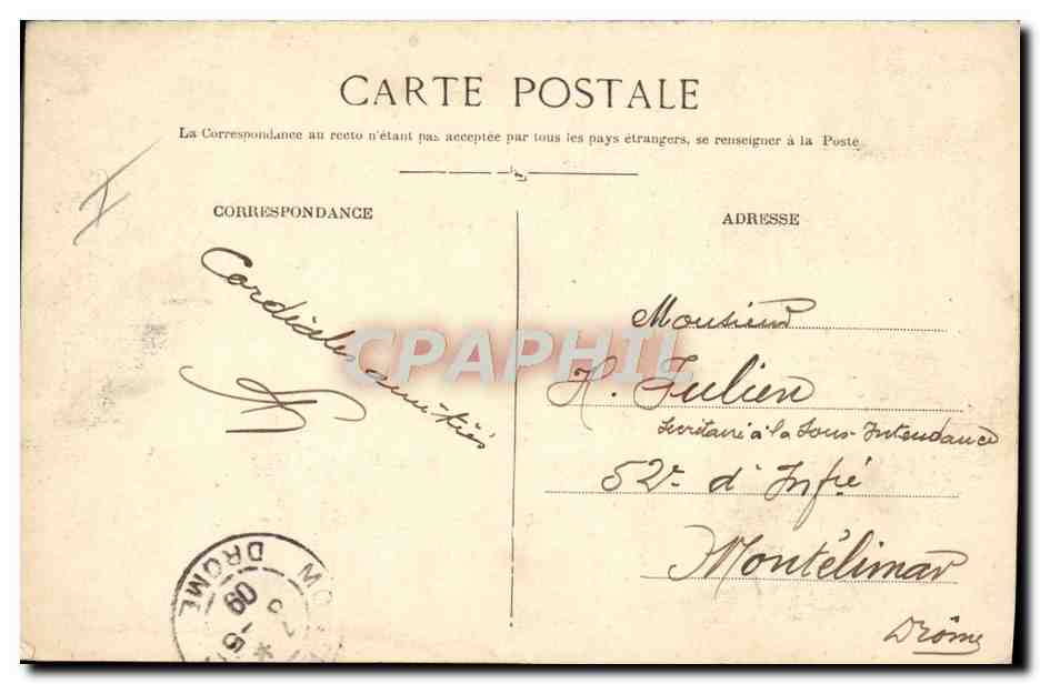 CPA Militaria Champ de tir de Chambaran Vue d'un campement  — Rückseite