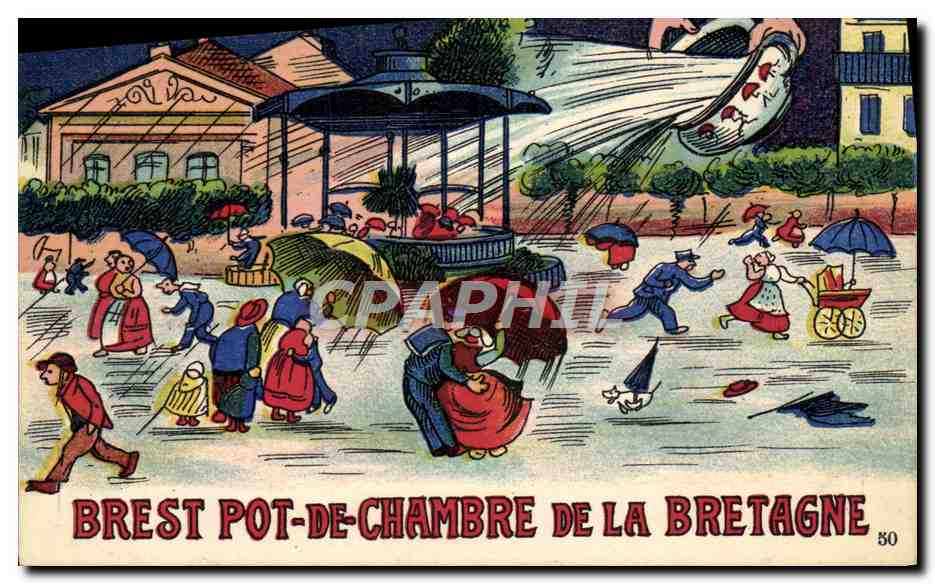 CPA Folklore Brest Pot de chambre de la Bretagne 