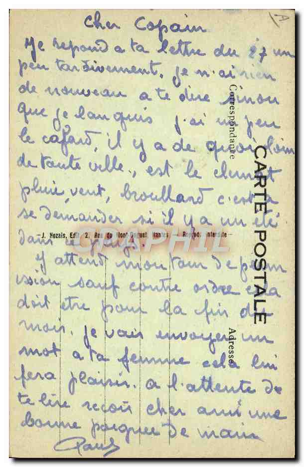 CPA Folklore Brest Pot de chambre de la Bretagne  — Verso