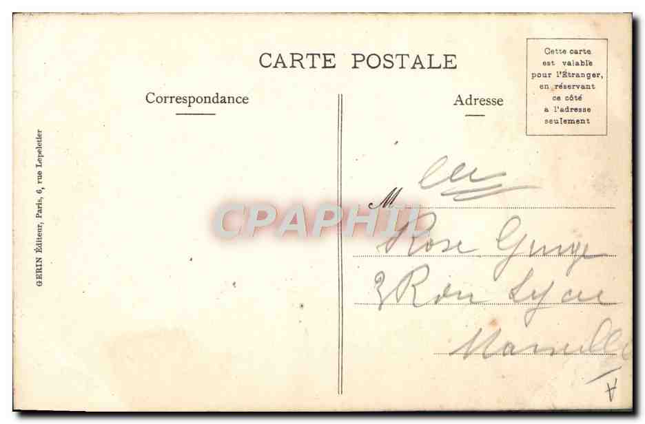 CPA Folklore Bretagne Femme Enfants Oies  — Verso
