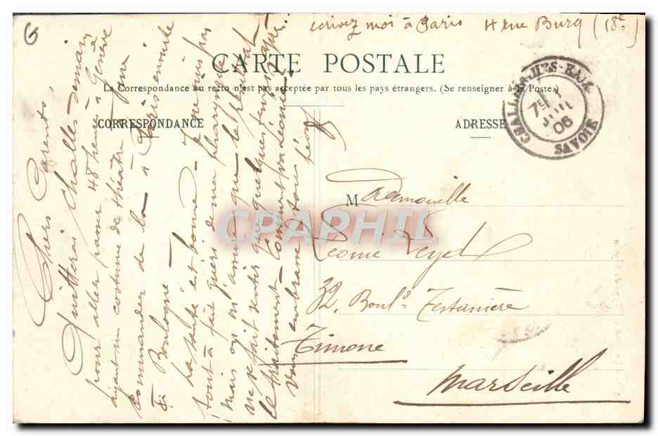 En Savoie - Type de Paysan - Éditions D. B. (n° 971) — Verso