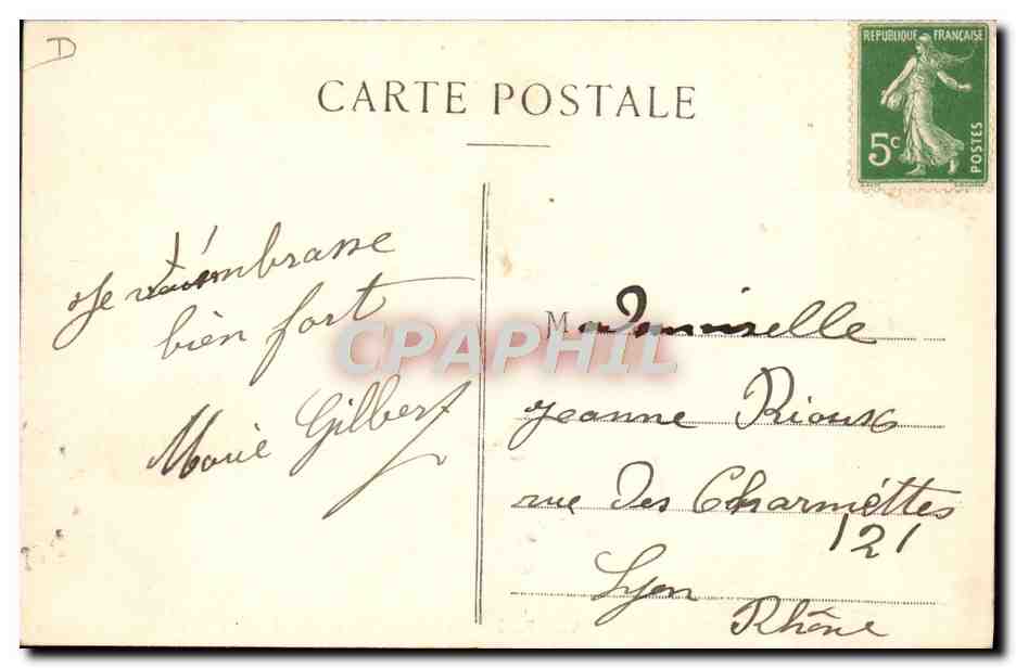 CPA Folklore Bourg Saint Maurice Costumes du pays Savoie  — Verso