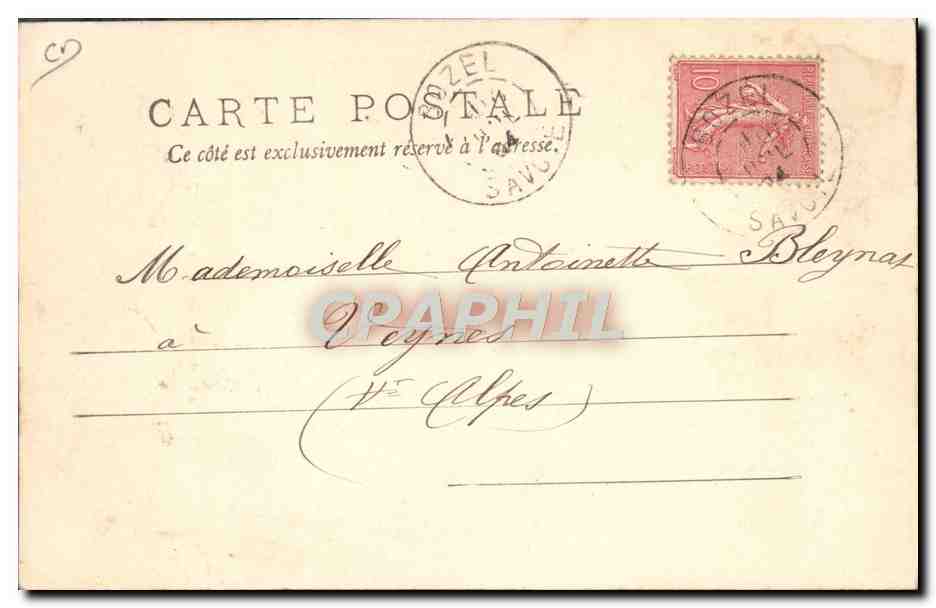 Jeune ramoneur — Annecy — Pittier Phot, édit. Annecy — Verso