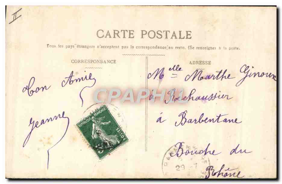 CPA Fantaisie Telephone Femme — Rückseite