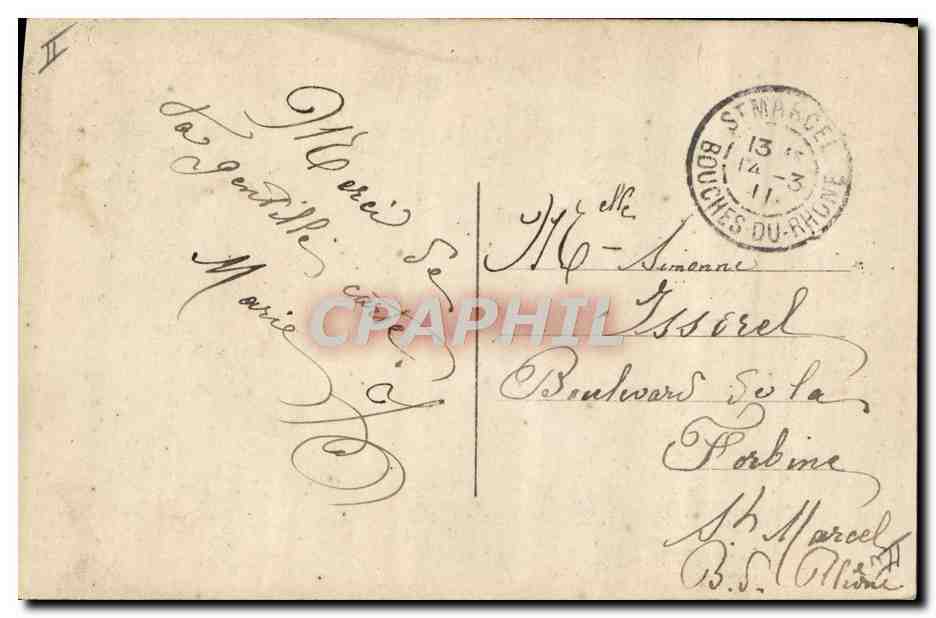 CPA Fantaisie Telephone Enfant — Rückseite