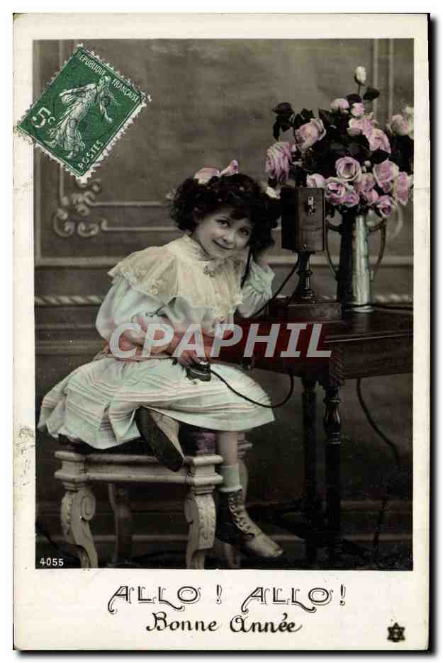 CPA Fantaisie Telephone Enfant