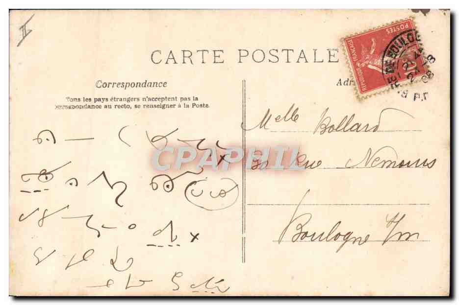 CPA Fantaisie Telephone Femme — Rückseite