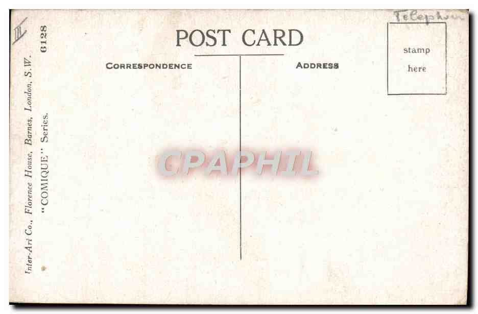 CPA Fantaisie Telephone Enfant — Rückseite