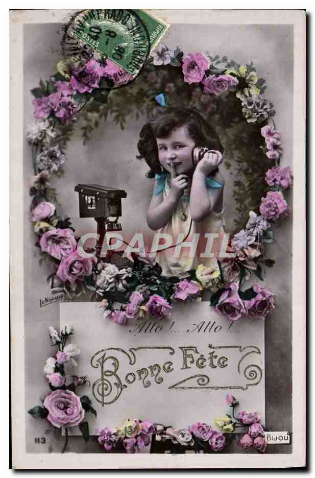 CPA Fantaisie Telephone Enfant