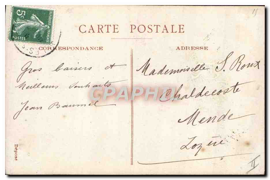 CPA Fantaisie Telephone Enfant — Rückseite