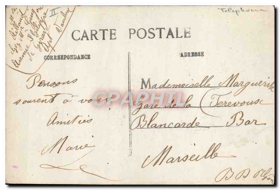 CPA Fantaisie Telephone Enfant  — Rückseite