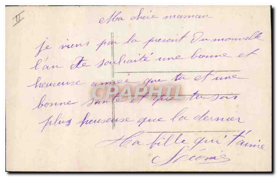 CPA Fantaisie Telephone Femme — Rückseite