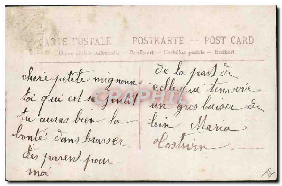 CPA Fantaisie Telephone Enfant — Rückseite