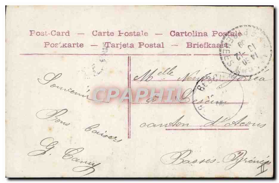 CPA Fantaisie Telephone Enfant — Rückseite