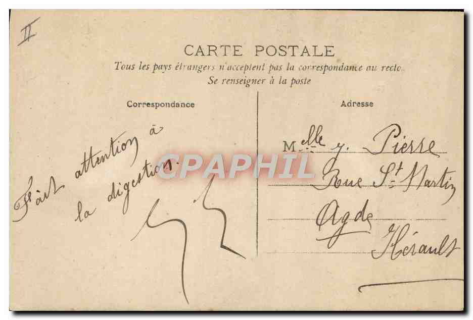 CPA Fantaisie Telephone Femme Poisson — Rückseite
