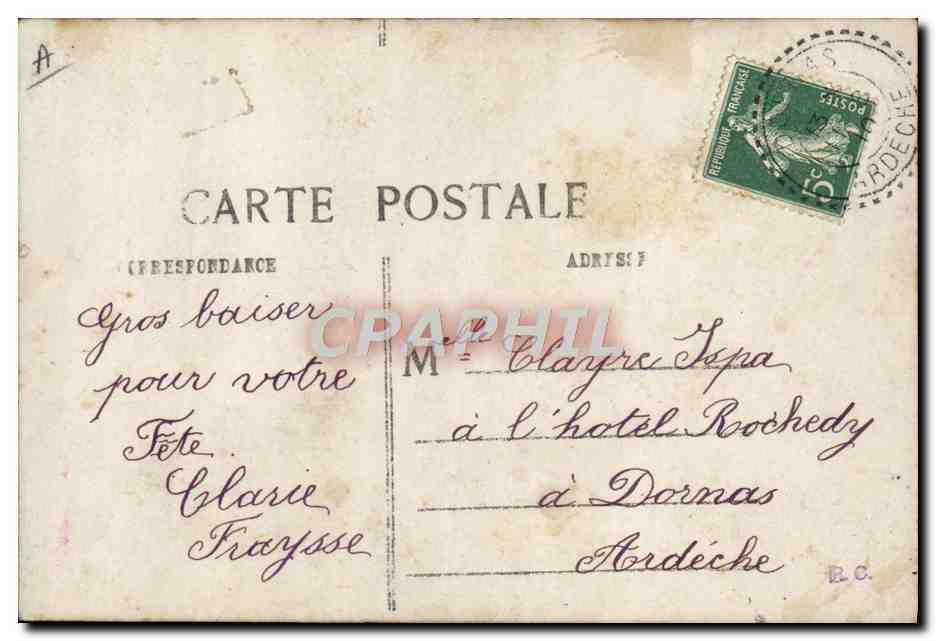 CPA Fantaisie Telephone Enfant — Verso