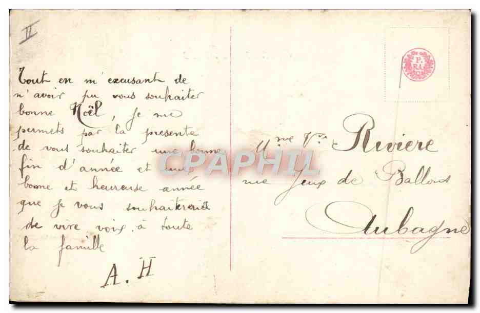 CPA Fantaisie Telephone Homme Femme — Rückseite