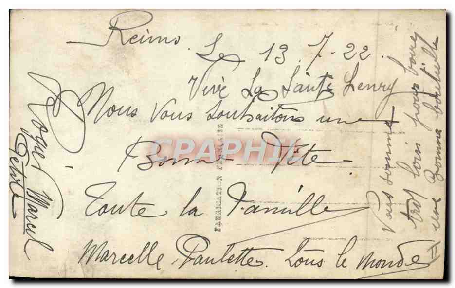 CPA Fantaisie Telephone Enfant — Rückseite
