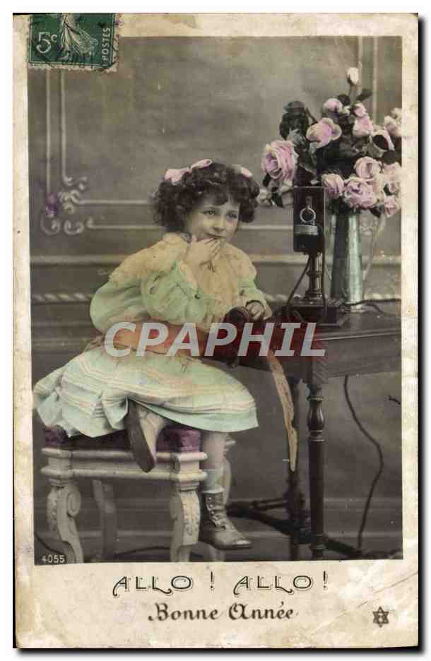 CPA Fantaisie Telephone Enfant