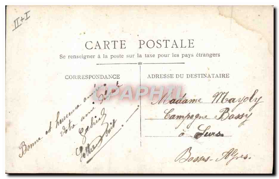 CPA Fantaisie Telephone Femme Homme — Rückseite