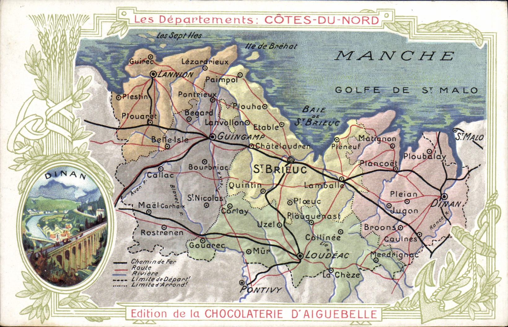 Les Départements : CÔTES-DU-NORD — Édition de la CHOCOLATERIE D'AIGUEBELLE