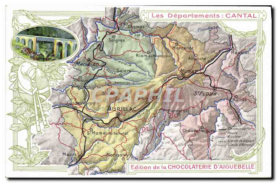 Les Départements : Cantal — Édition de la Chocolaterie d'Aiguebelle