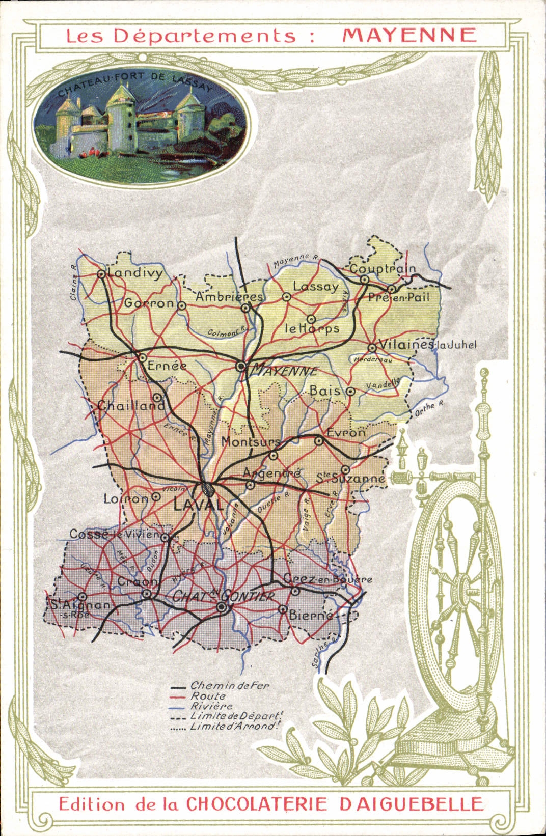 Les Départements : MAYENNE — Édition de la CHOCOLATERIE D'AIGUEBELLE