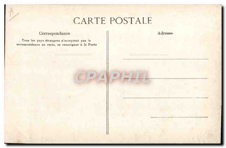 CPA Folklore le barbier du village  — Verso