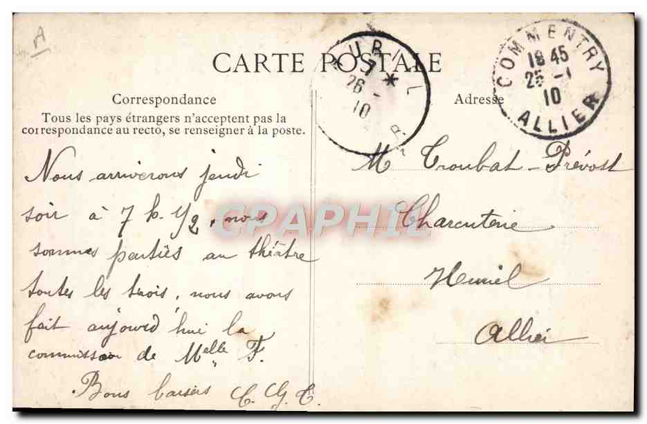 CPA Folklore La becquee Enfant — Verso