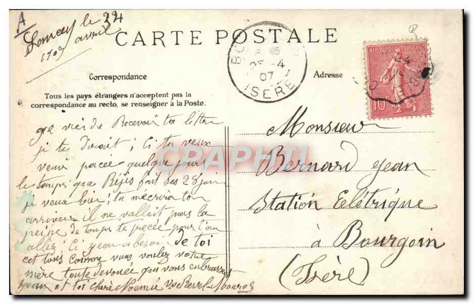 CPA Folklore Moutons et oies au paturage  — Verso