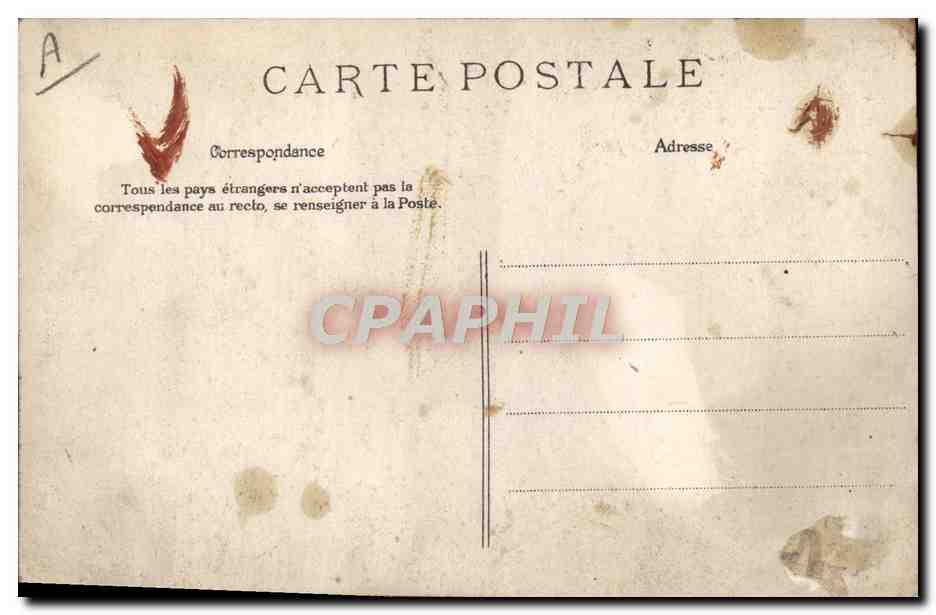 CPA Folklore Une rencontre pastorale Moutons Chien  — Verso