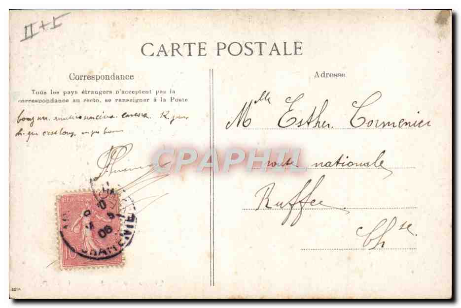 CPA Folklore Ca mord t il Peche Pecheur  — Verso