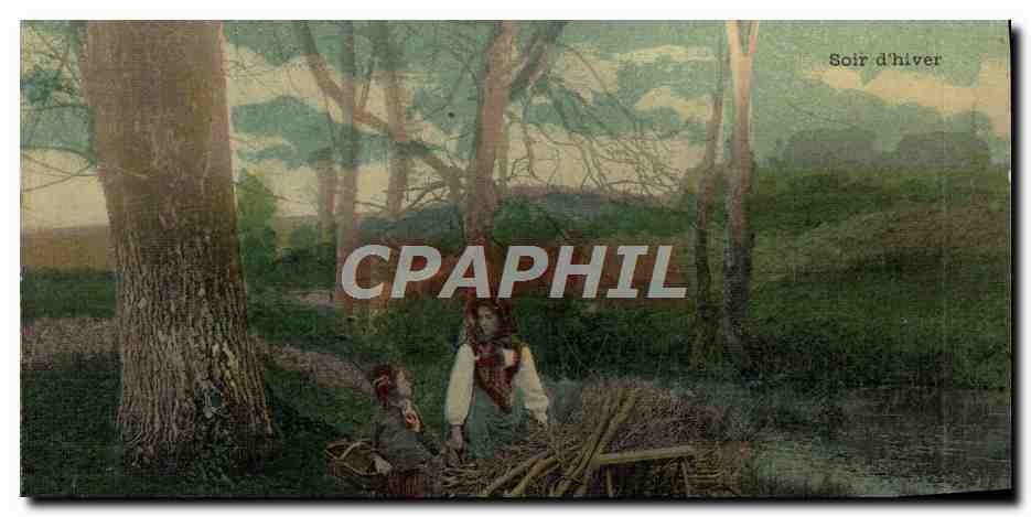 CPA Folklore Soir d'hiver