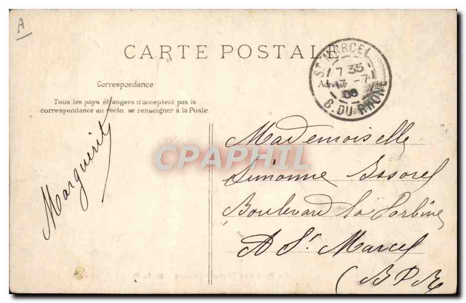 CPA Folklore la paie des Moissonneurs — Verso