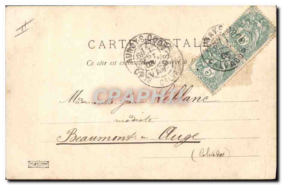 CPA la vie des champs Troupeau de moutons Automobile — Rückseite