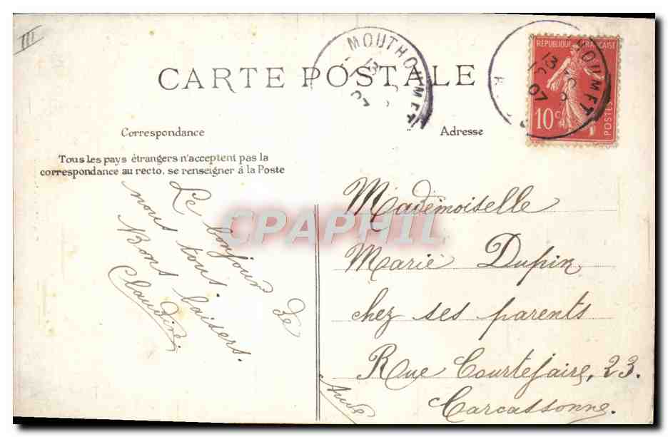 CPA Folklore La vie aux champs Le faucheur  — Verso