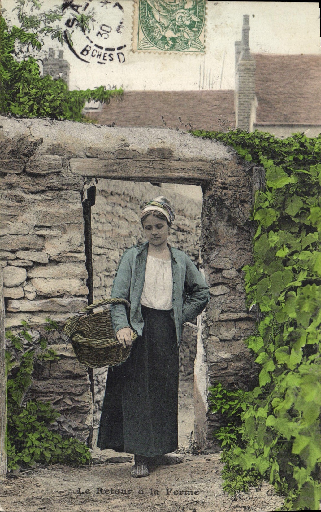 CPA Folklore le retour a la ferme 