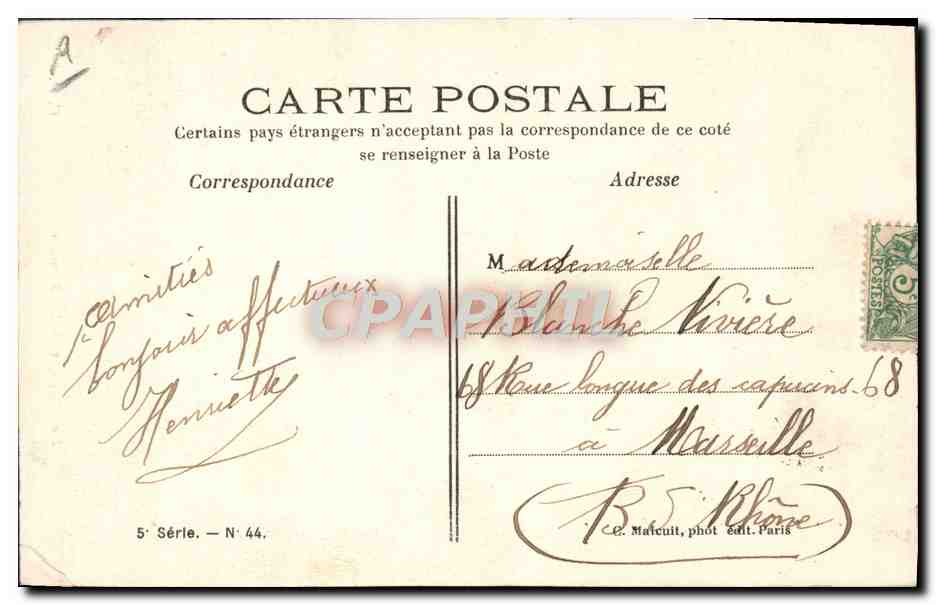 CPA Folklore le retour a la ferme  — Verso