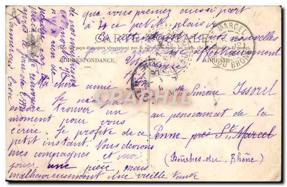 CPA Folklore Interieur de ferme  — Verso