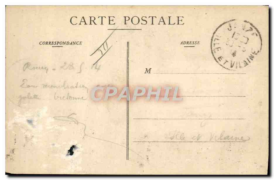 CPA Folklore La galette de sarrasin des moissonneurs  — Verso