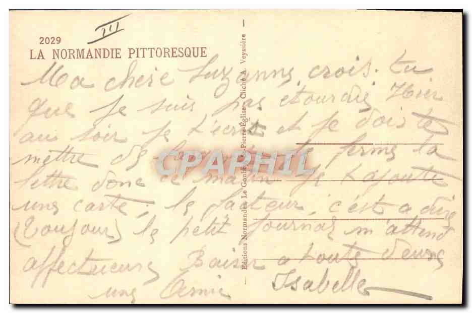 CPA Folklore Normandie — Rückseite