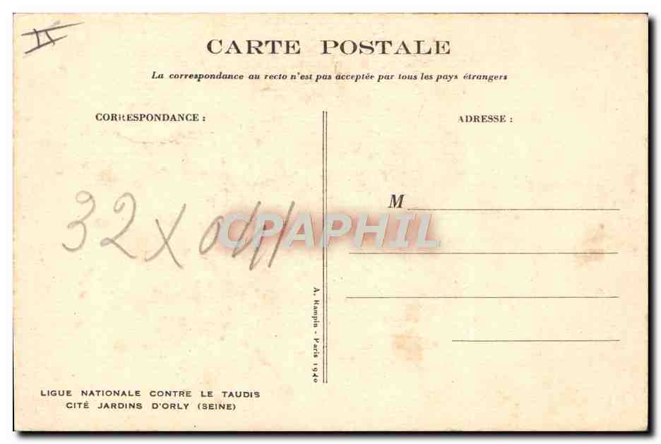 CPA Fantaisie Illustrateur Poulbot Poupee — Rückseite
