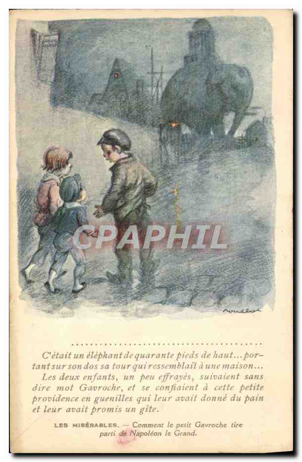 CPA Fantaisie Illustrateur Poulbot Victor Hugo La legende des siecles Crapaud Grenouille